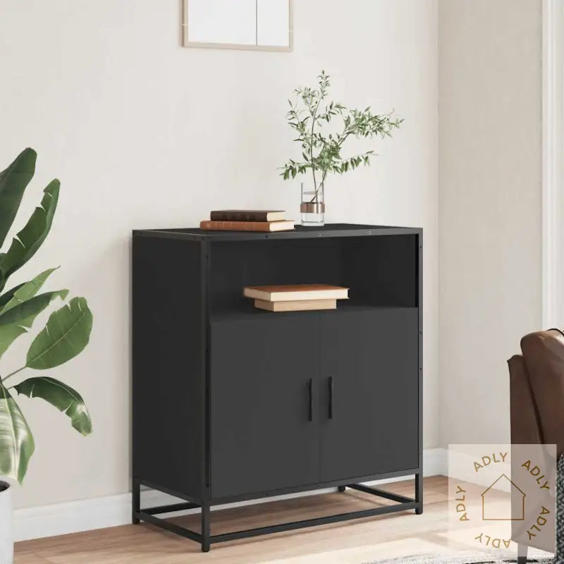 Skjenk Svart 68X35X76 Cm Konstruert Tre