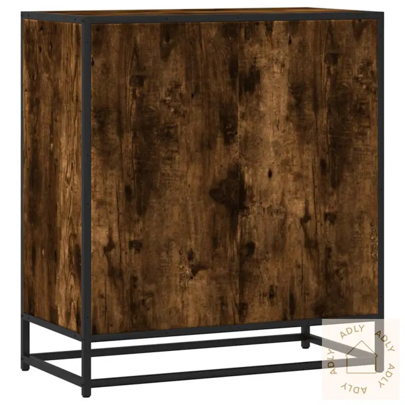 Skjenk Røkt Eik 68X35X76 Cm Konstruert Tre Og Metall
