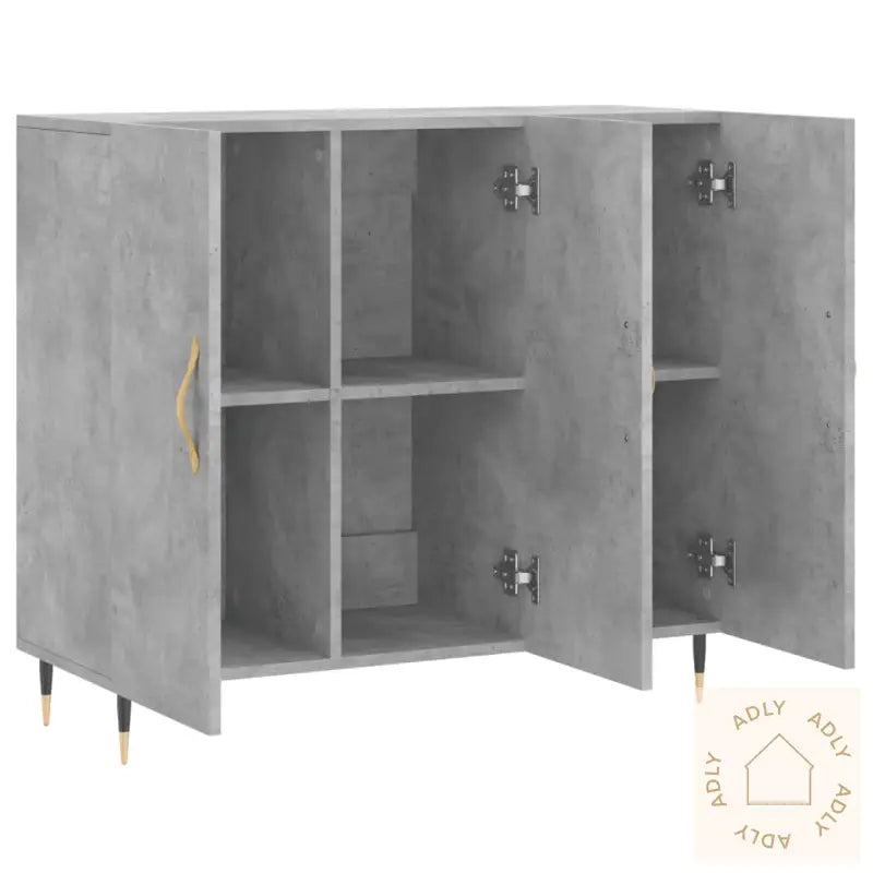 Skjenk Betonggrå 90X34X80 Cm Konstruert Tre