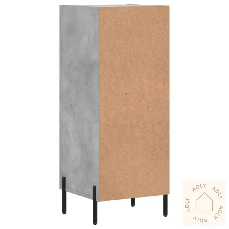 Skjenk Betonggrå 34,5X34X90 Cm Konstruert Tre