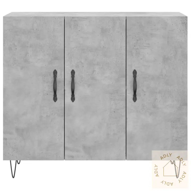 Skjenk Betonggrå 90X34X80 Cm Konstruert Tre