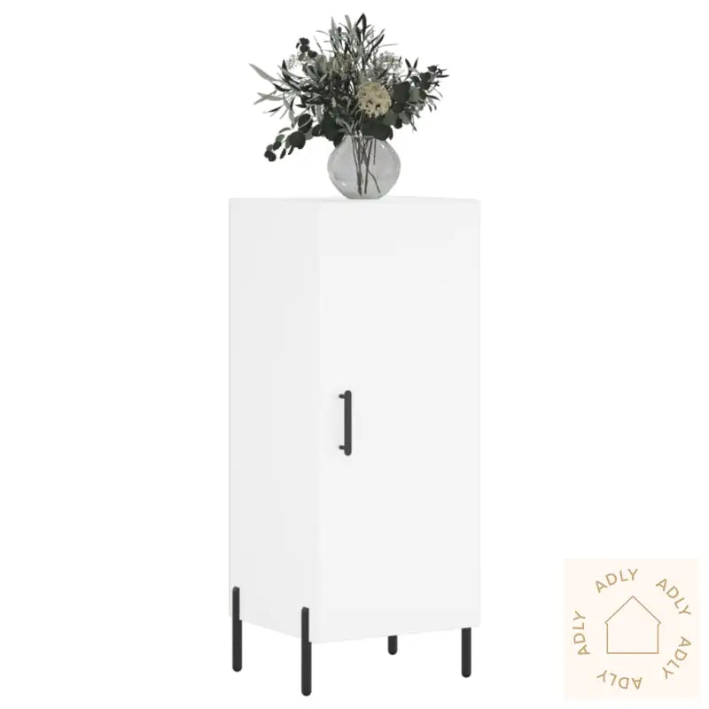 Skjenk Hvit 34,5X34X90 Cm Konstruert Tre