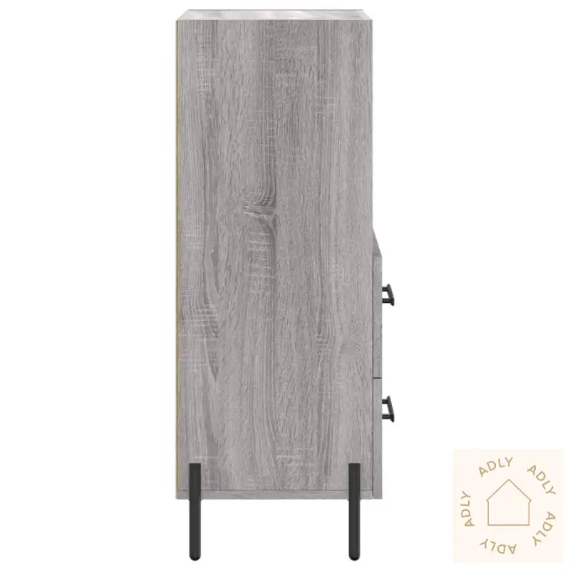 Skjenk Grå Sonoma 34,5X34X90 Cm Konstruert Tre