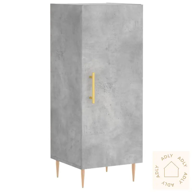 Skjenk Betonggrå 34,5X34X90 Cm Konstruert Tre