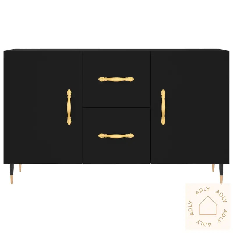 Skjenk Svart 100X36X60 Cm Konstruert Tre