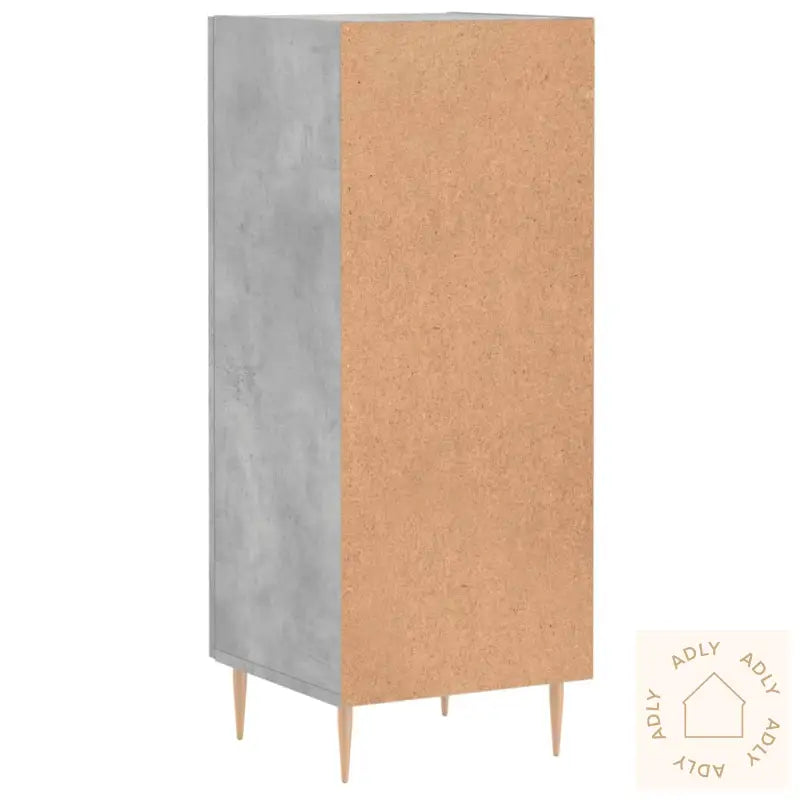 Skjenk Betonggrå 34,5X34X90 Cm Konstruert Tre