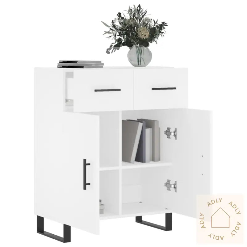 Skjenk Hvit 69,5X34X90 Cm Konstruert Tre