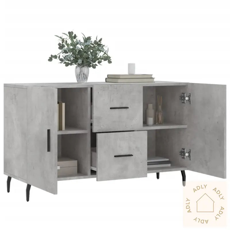 Skjenk Betonggrå 100X36X60 Cm Konstruert Tre