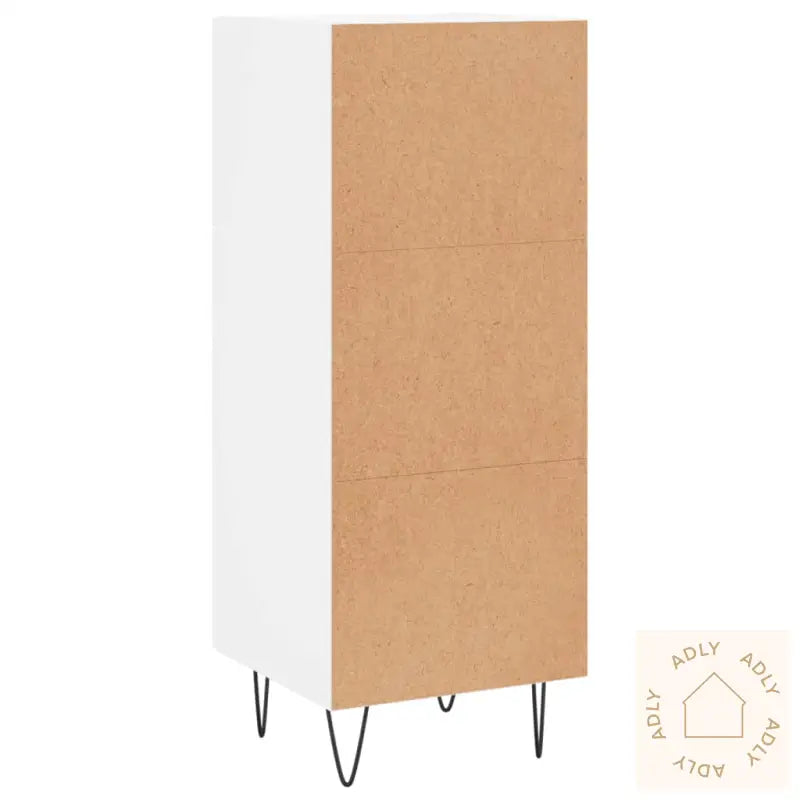 Skjenk Hvit 34,5X34X90 Cm Konstruert Tre