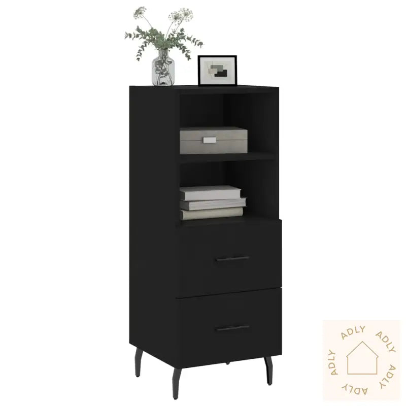 Skjenk Svart 34,5X34X90 Cm Konstruert Tre