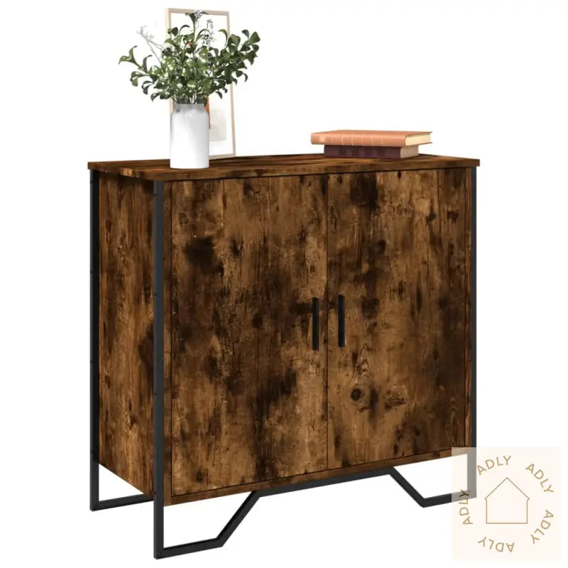 Skjenk Røkt Eik 78X35,5X74,5 Cm Konstruert Tre