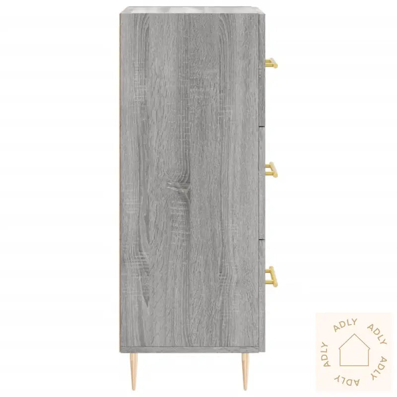 Skjenk Grå Sonoma 34,5X34X90 Cm Konstruert Tre