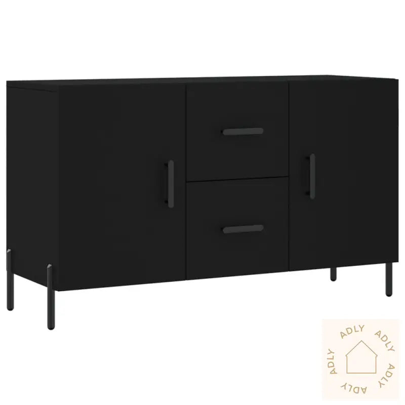 Skjenk Svart 100X36X60 Cm Konstruert Tre