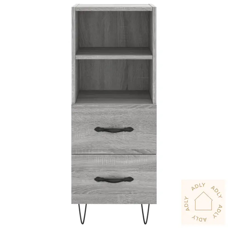 Skjenk Grå Sonoma 34,5X34X90 Cm Konstruert Tre