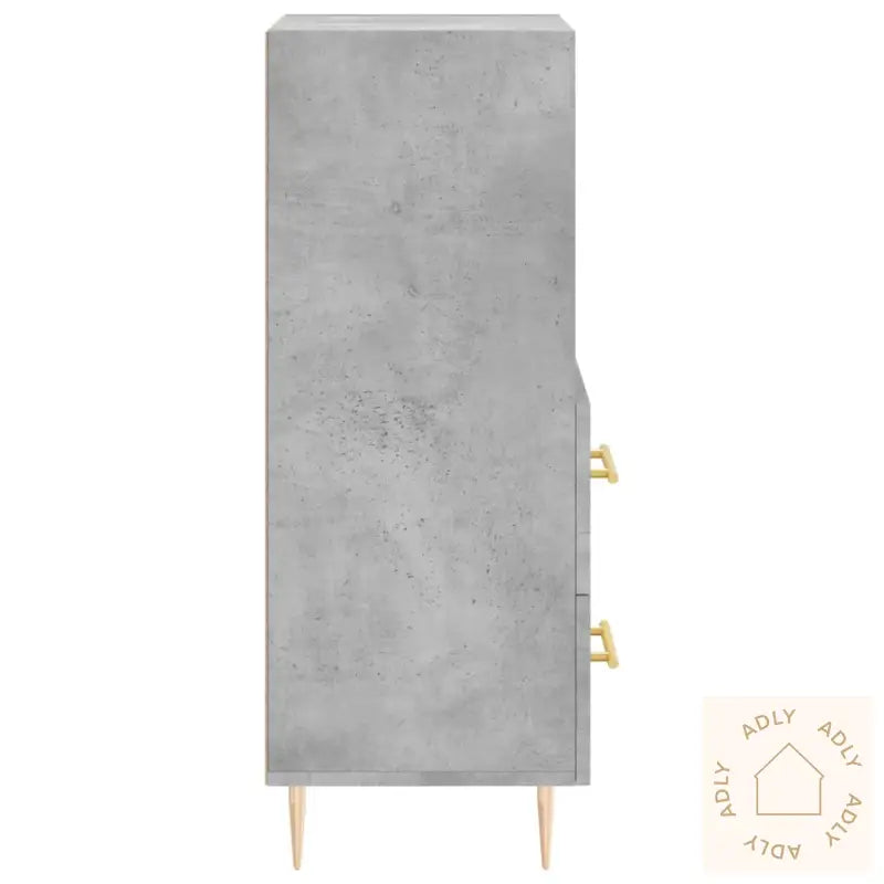 Skjenk Betonggrå 34,5X34X90 Cm Konstruert Tre