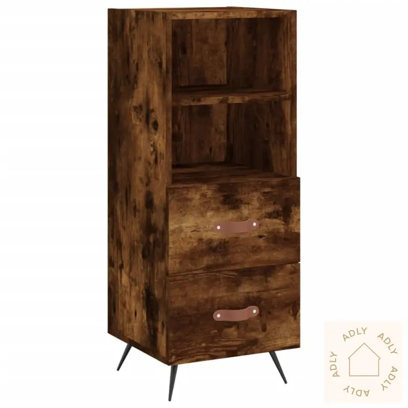 Skjenk Røkt Eik 34,5X34X90 Cm Konstruert Tre