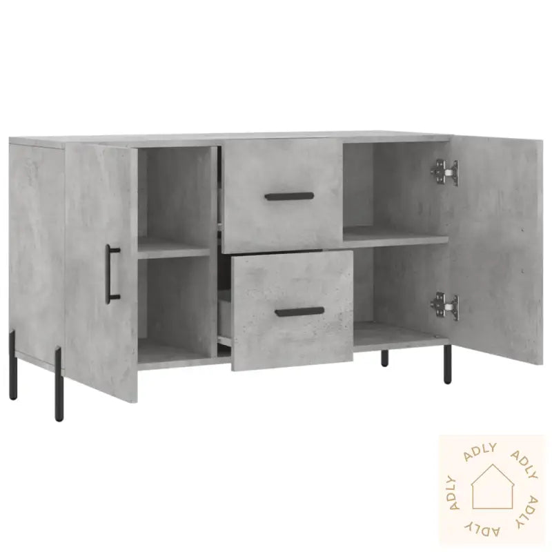 Skjenk Betonggrå 100X36X60 Cm Konstruert Tre