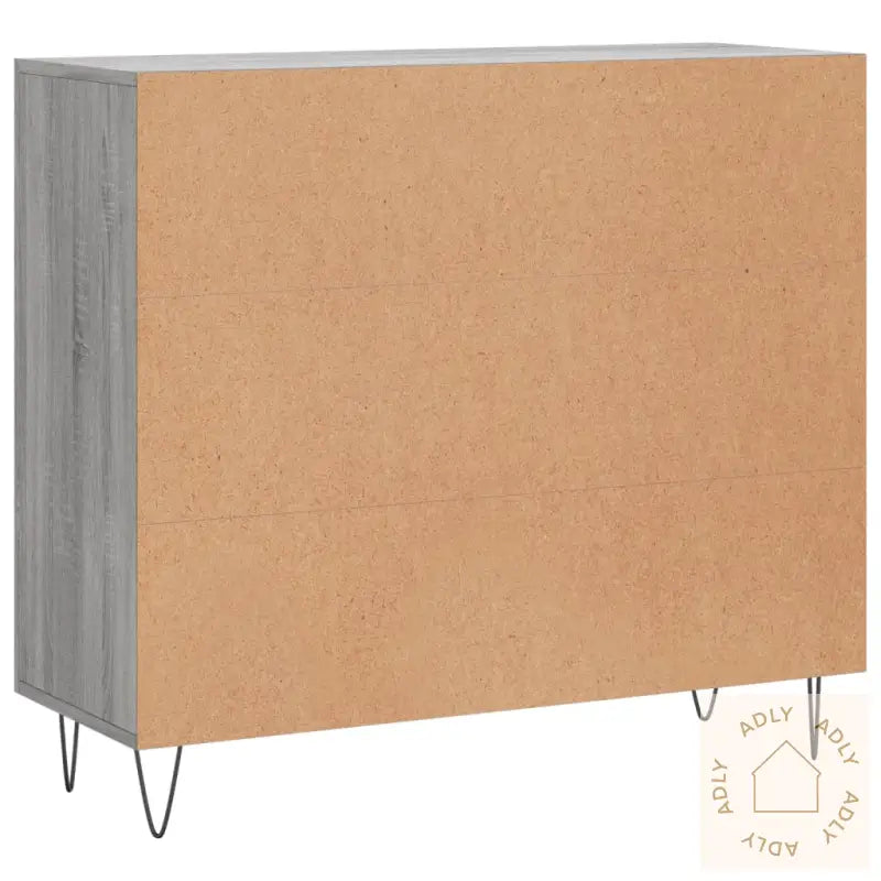 Skjenk Grå Sonoma 90X34X80 Cm Konstruert Tre