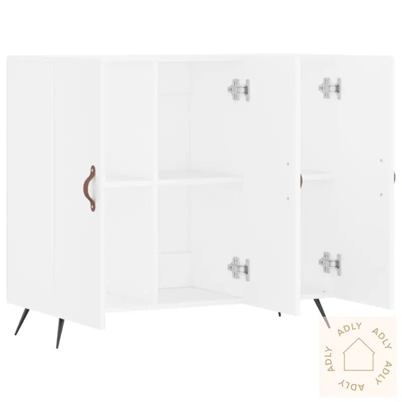 Skjenk Hvit 90X34X80 Cm Konstruert Tre