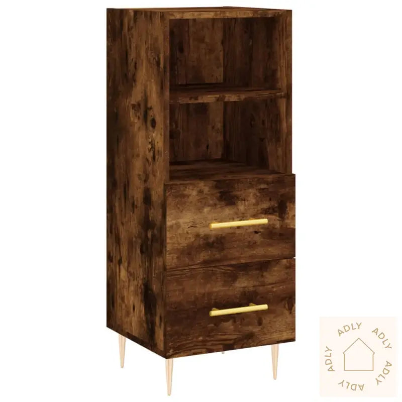 Skjenk Røkt Eik 34,5X34X90 Cm Konstruert Tre