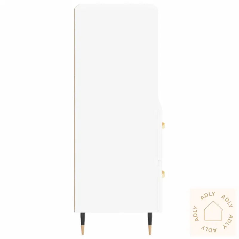 Skjenk Hvit 34,5X34X90 Cm Konstruert Tre