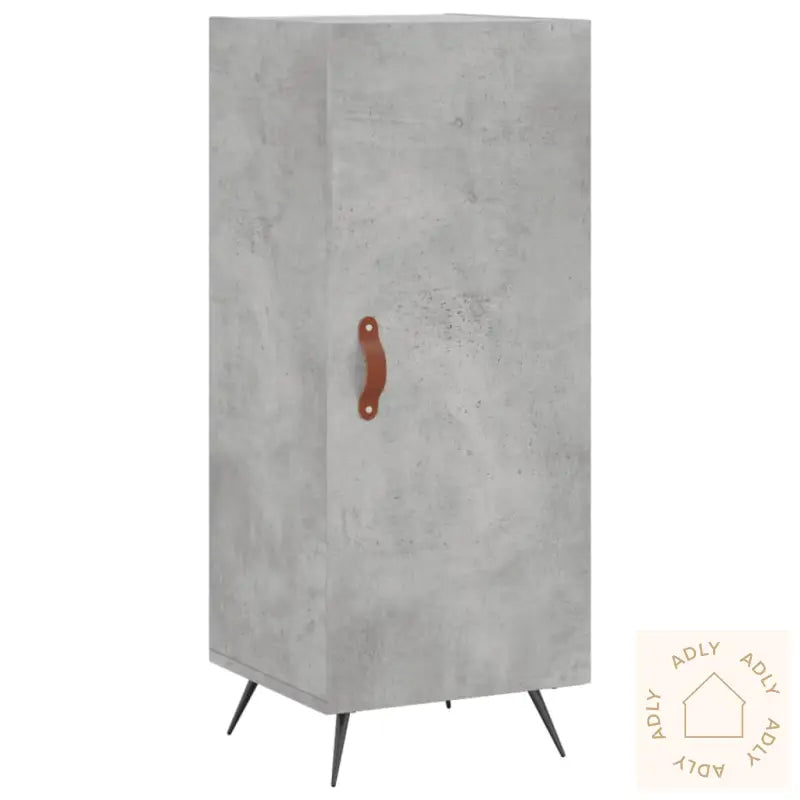 Skjenk Betonggrå 34,5X34X90 Cm Konstruert Tre