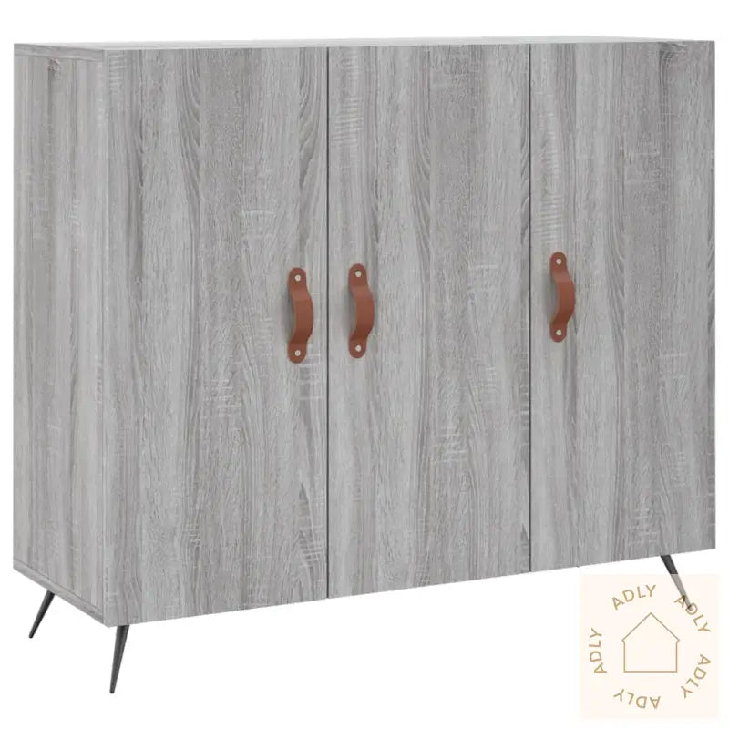 Skjenk Grå Sonoma 90X34X80 Cm Konstruert Tre