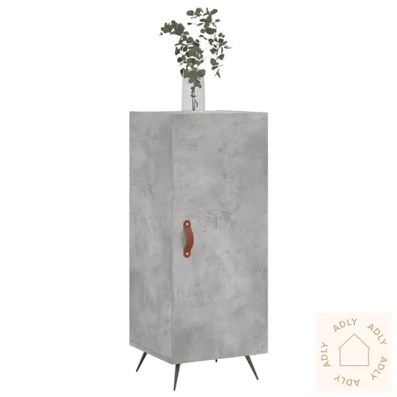 Skjenk Betonggrå 34,5X34X90 Cm Konstruert Tre