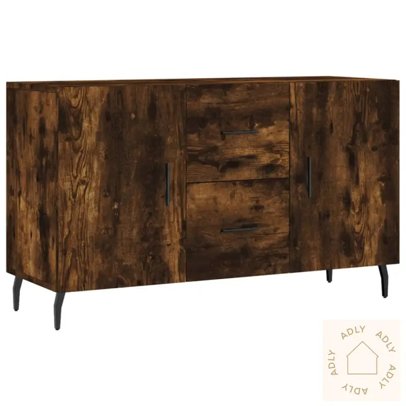 Skjenk Røkt Eik 100X36X60 Cm Konstruert Tre