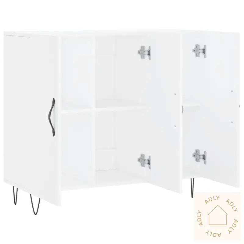 Skjenk Hvit 90X34X80 Cm Konstruert Tre