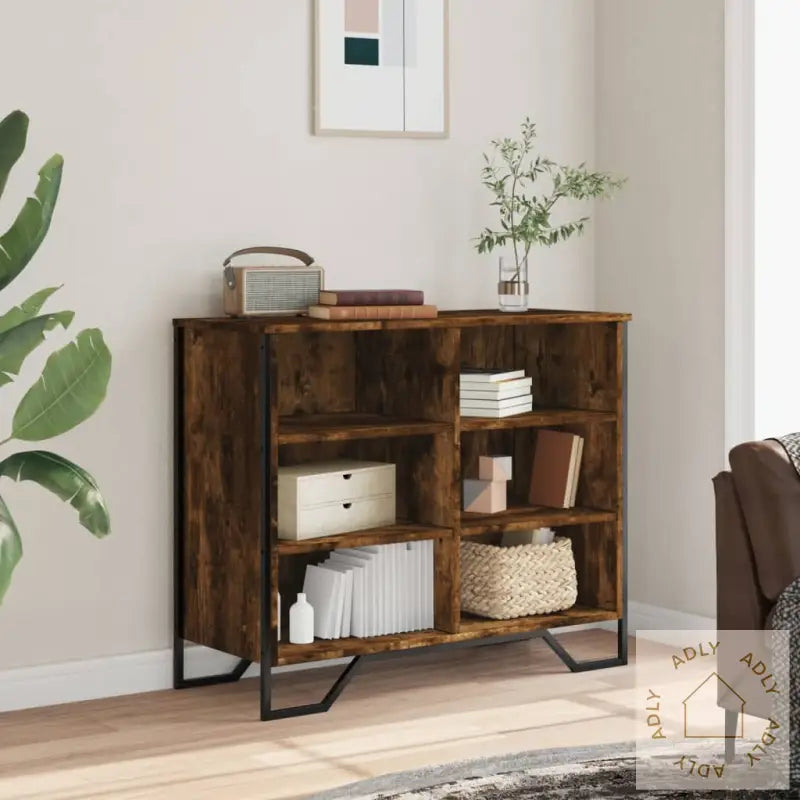 Skjenk Røkt Eik 91X35,5X74,5 Cm Konstruert Tre