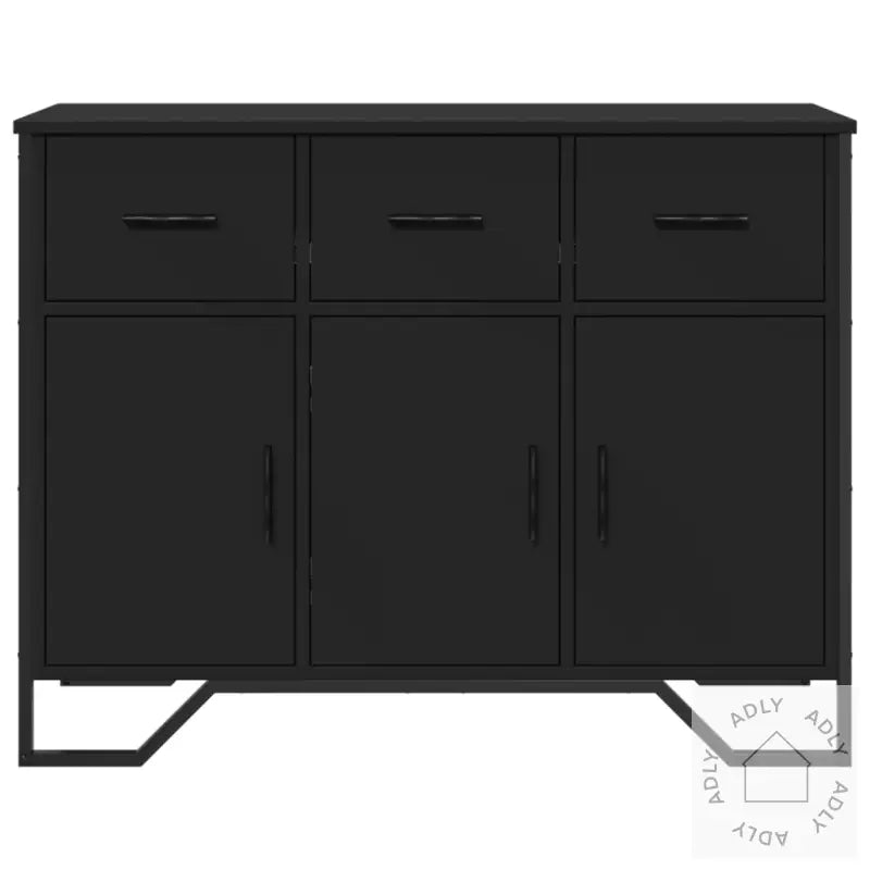 Skjenk Svart 97X32,5X74,5 Cm Konstruert Tre
