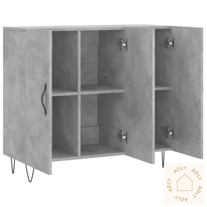 Skjenk Betonggrå 90X34X80 Cm Konstruert Tre