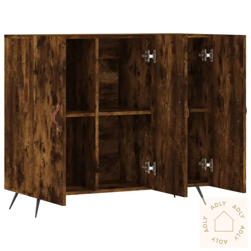 Skjenk Røkt Eik 90X34X80 Cm Konstruert Tre