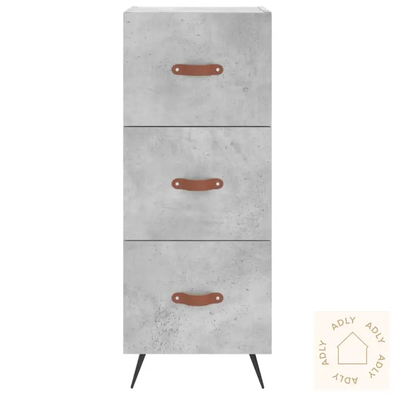 Skjenk Betonggrå 34,5X34X90 Cm Konstruert Tre