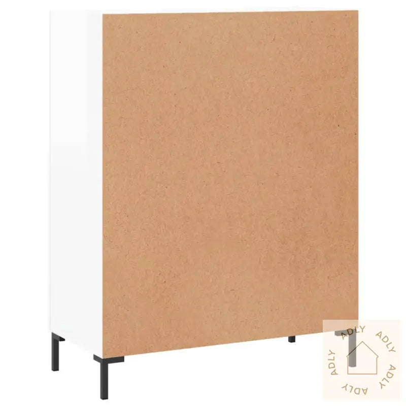 Skjenk Høyglans Hvit 69,5X34X90 Cm Konstruert Tre