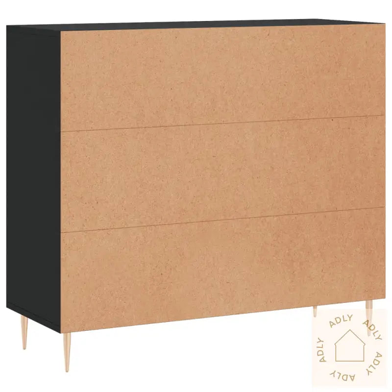 Skjenk Svart 90X34X80 Cm Konstruert Tre
