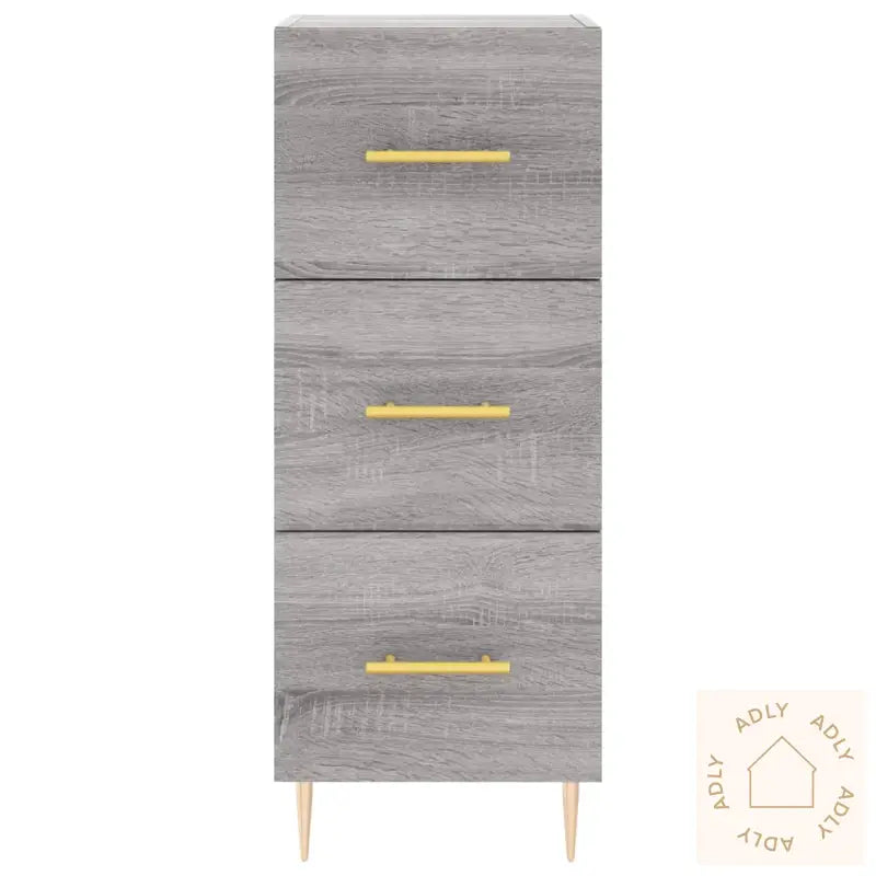 Skjenk Grå Sonoma 34,5X34X90 Cm Konstruert Tre