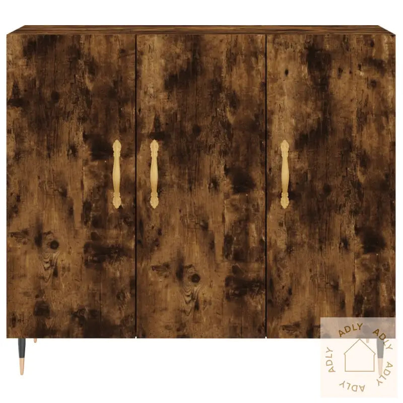 Skjenk Røkt Eik 90X34X80 Cm Konstruert Tre