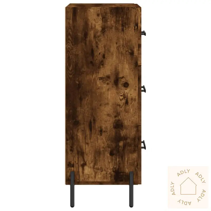 Skjenk Røkt Eik 34,5X34X90 Cm Konstruert Tre