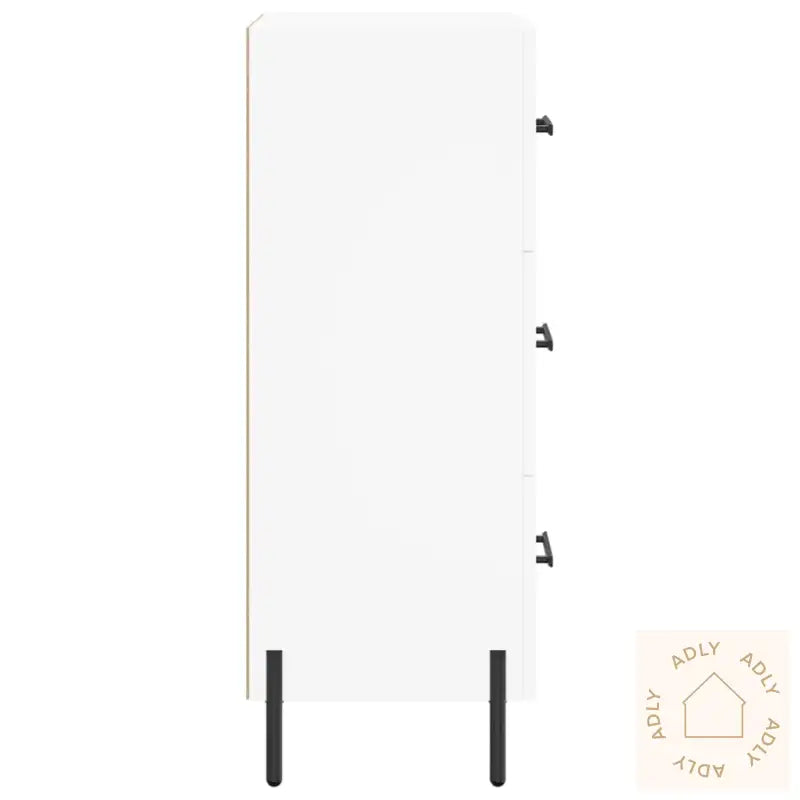 Skjenk Hvit 34,5X34X90 Cm Konstruert Tre