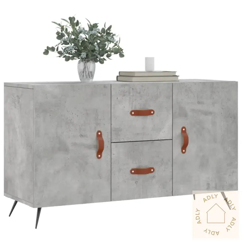 Skjenk Betonggrå 100X36X60 Cm Konstruert Tre