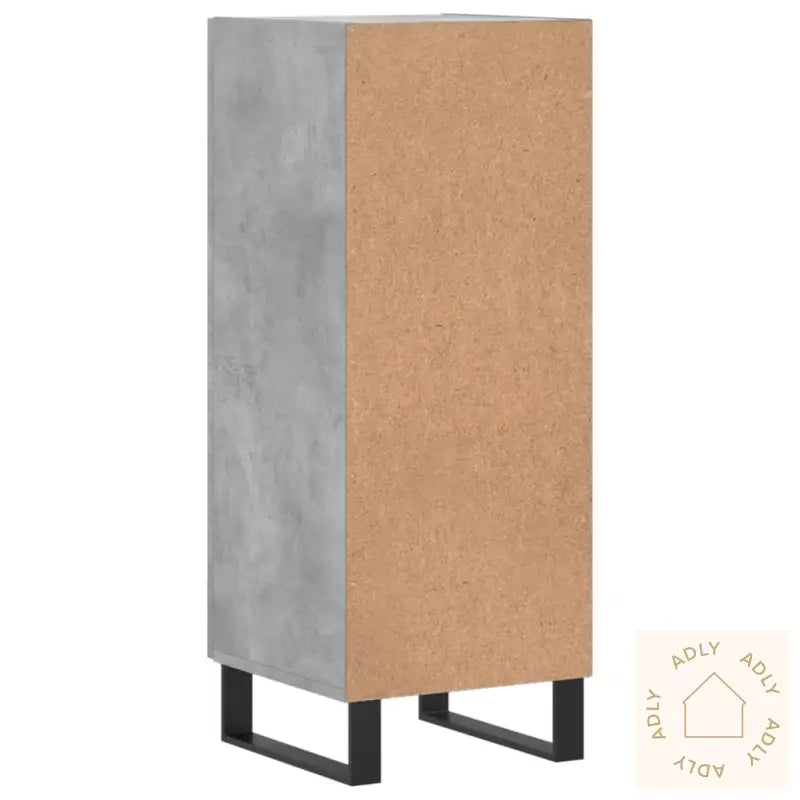 Skjenk Betonggrå 34,5X34X90 Cm Konstruert Tre