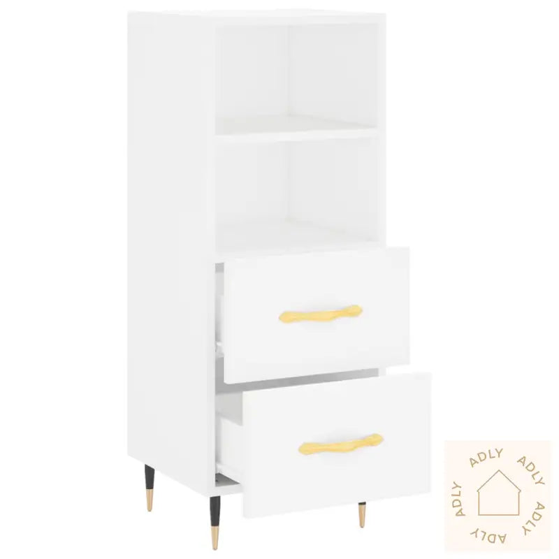 Skjenk Hvit 34,5X34X90 Cm Konstruert Tre