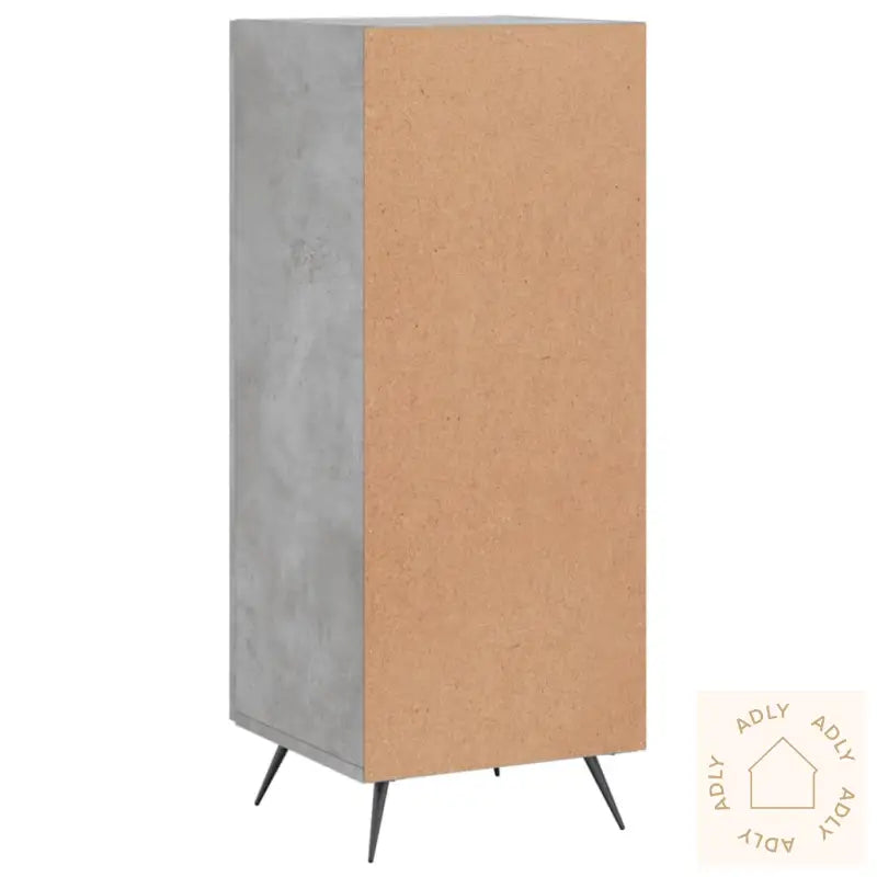 Skjenk Betonggrå 34,5X34X90 Cm Konstruert Tre