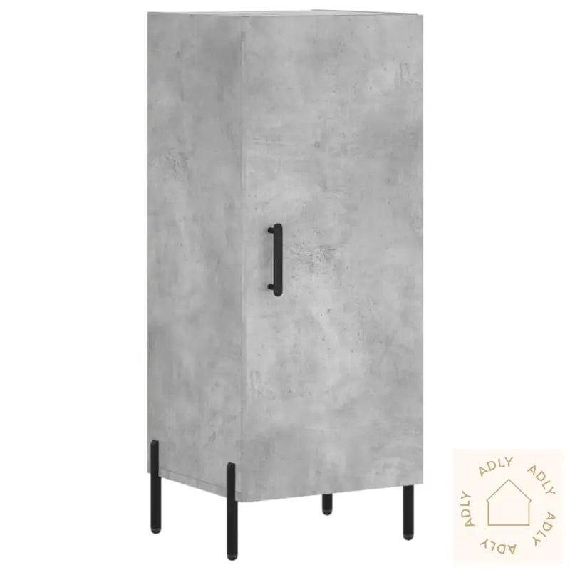 Skjenk Betonggrå 34,5X34X90 Cm Konstruert Tre
