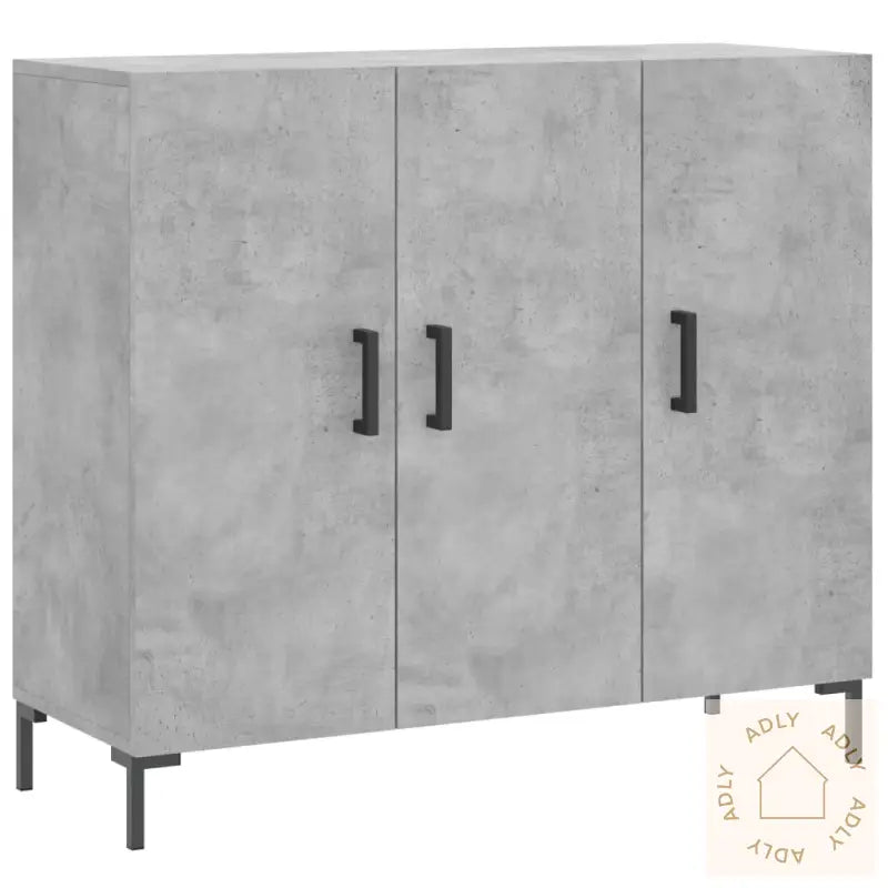 Skjenk Betonggrå 90X34X80 Cm Konstruert Tre