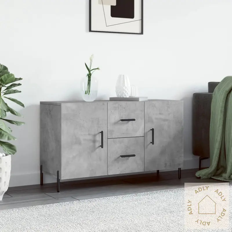 Skjenk Betonggrå 100X36X60 Cm Konstruert Tre