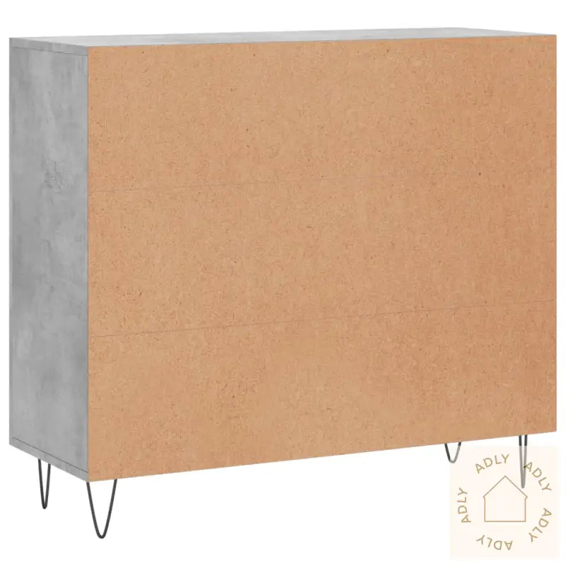 Skjenk Betonggrå 90X34X80 Cm Konstruert Tre