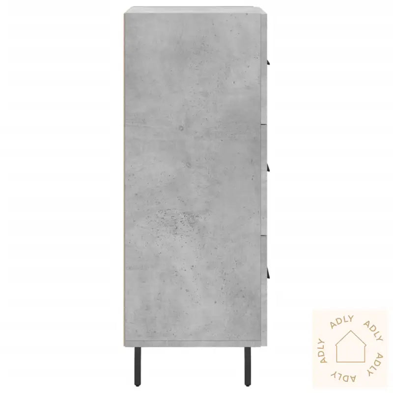 Skjenk Betonggrå 34,5X34X90 Cm Konstruert Tre